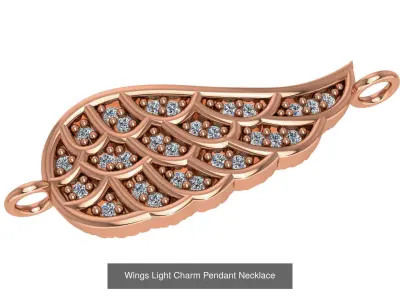 21 Light Charm Pendant Necklace 3D Model Pack