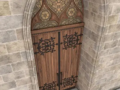 Gothic Door 3D model