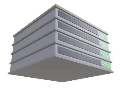 Cartoon Servers v2 002 Low-poly 3D model