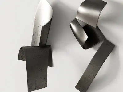 288 interior sculptures 07 metal wall sculptures P03 3D model