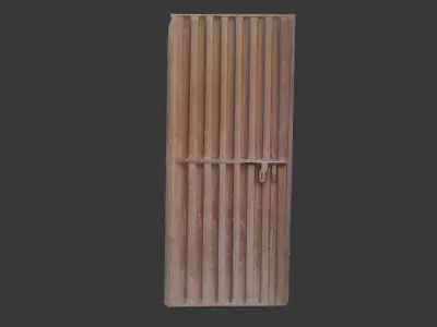 Rusty Metal Gate Scan Low-poly 3D model