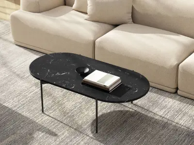 Plateau Oval Coffee Table 3D model