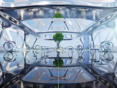 Exhibition Hall Futuristic 3D model