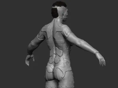 scifi girles cyberpunk 3D model