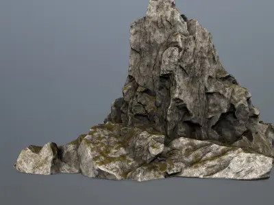rock gate Low-poly 3D model