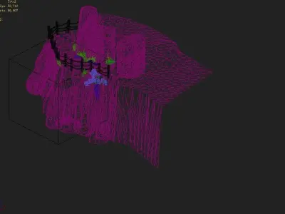 Explore the mountains - hillside - mountain road 1 3D model