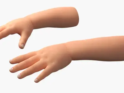  Caucasian Baby Hands 