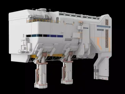 sci-fi architecture 6 3D model