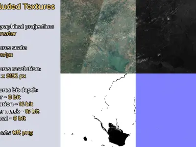 Pizhou China City Landscape 3D Model 3D model