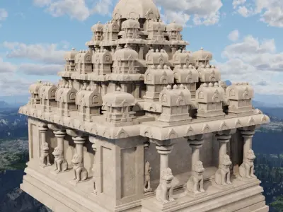 Mamallapuram Temple-4 3D model