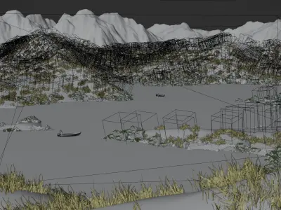 Lake environment 3D model