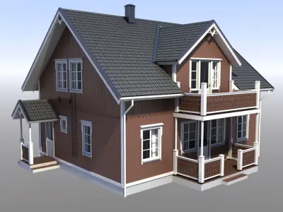 House Low-poly 3D model