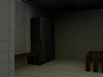 gym shower Low-poly 3D model