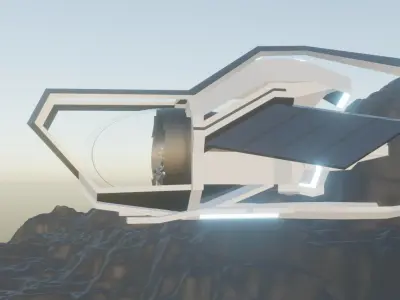 Sci-Fi Hover Craft Low-poly 3D model