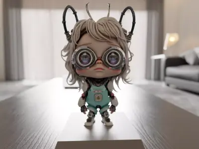 baby cyberpunk 3D print model