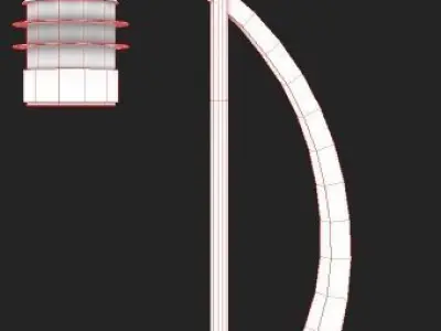 environment street light set Low-poly 3D model