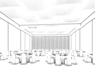 Business Restaurant - Coffee - Banquet  09 3D model