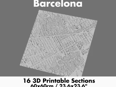 Barcelona 3D Printing stl file 3D model of Barcelona  3D print model