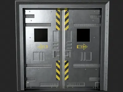 Security Doors Low-poly 3D model