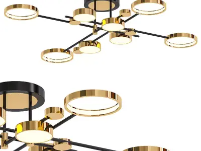 MARSA gold and brass ceiling light 3D model