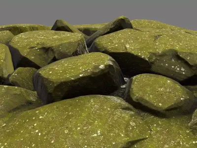 floor rock 1 Low-poly 3D model