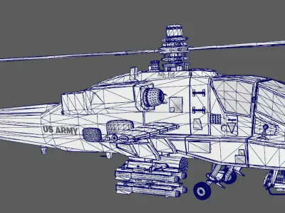 gunship Low-poly 3D model