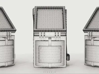 Sci-Fi Monitor 3D Model 3D model