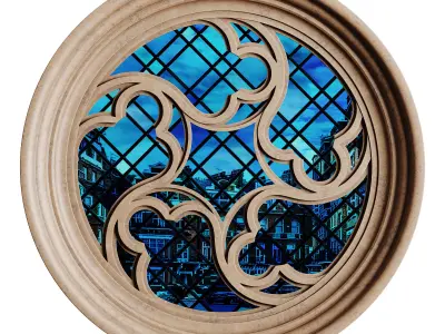 Gothic Window 04 3D model