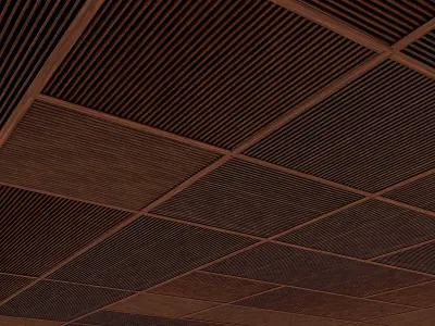 Wood Ceiling and Wall Panel Low-poly 3D model