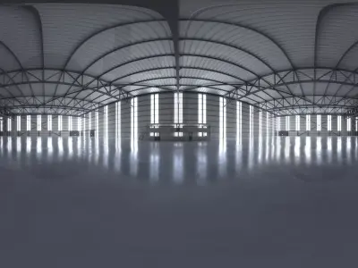 HDRI - Airplane Hangar Interior 2  Texture