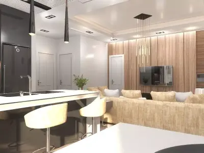 A modern apartment 3D model