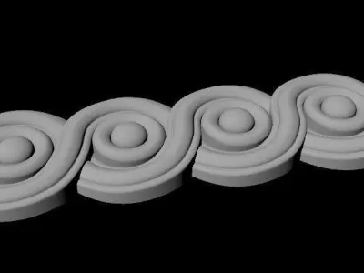 carved baguette 3D model 4