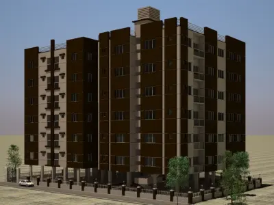 Residential Day View 3D model
