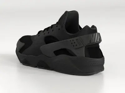 Nike Air Huarache Triple Black 3D model