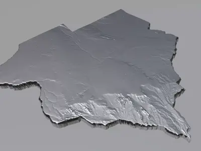 Botswana Country Terrain 3D model