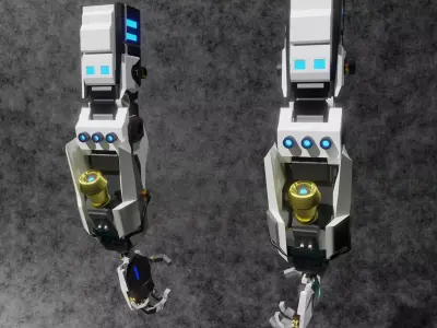 Mecha Hand Low-poly 3D model
