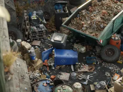 Trash Kit - 3D AssetKit Low-poly 3D model