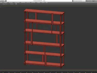 Bookcases 3d model collection 10 pieces Low-poly 3D model