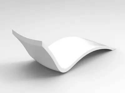 Sunbed chair Low-poly 3D model