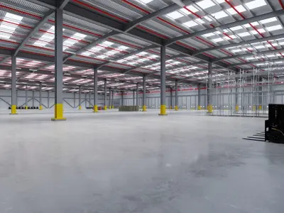 Industrial Warehouse Interior 7 Low-poly 3D model