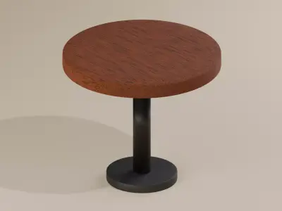 Classic Round Table Low-poly 3D model