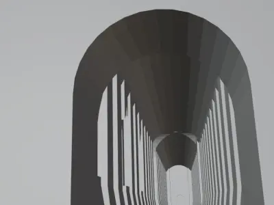 Kingdom church with four windows 3D model