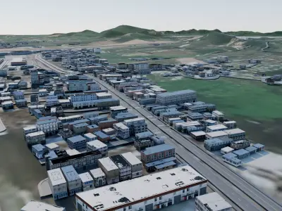 Phuket 3D City Model Based On Real Scale GIS and OSM  Low-poly 3D model