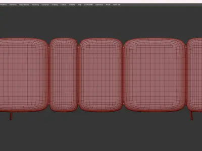  SPECTRO GRAY AND RED SIDEBOARD BY CLAESSON KOIVISTO RUNE Low-poly 3D model