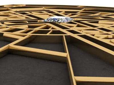 Church Window Pendant 3D print model