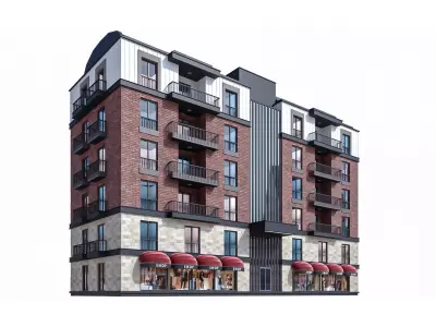 Modern Residential Building 18 3D model