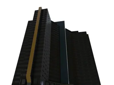 Amsterdam Millenium Tower Low-poly 3D model