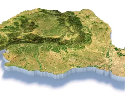 Romania Terrain Country 3D model