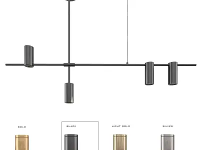 Modern track light-02 3D model