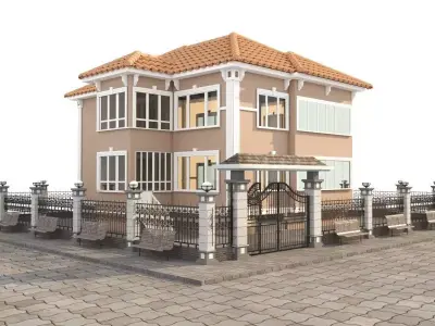 Building 2 house 3D model